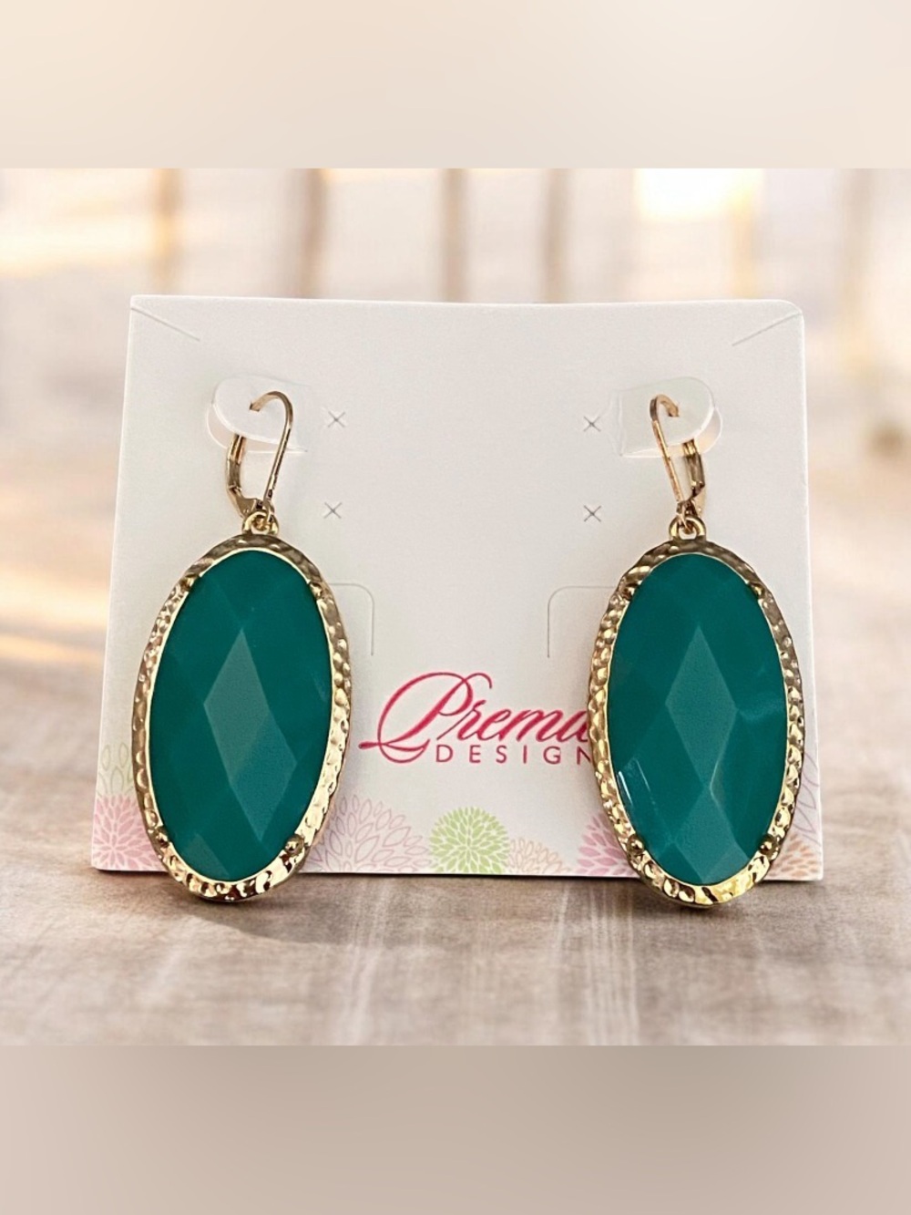 Premier Designs Cece reversible goldtone drop earrings
